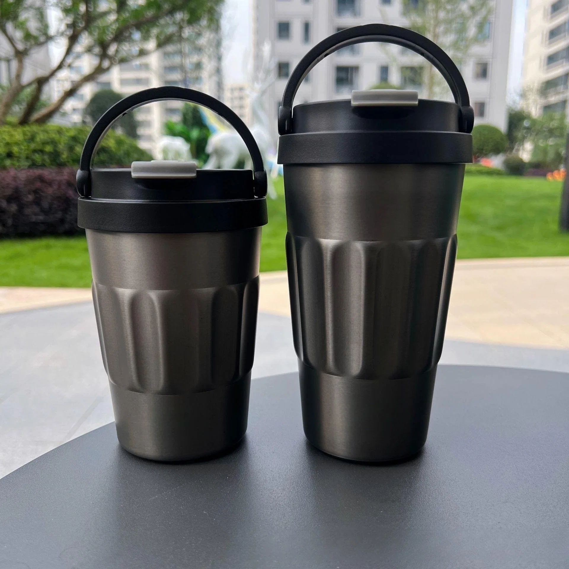 Fábrica Nueva Moda de acero inoxidable taza de café vaso con Mango para adultos y niños