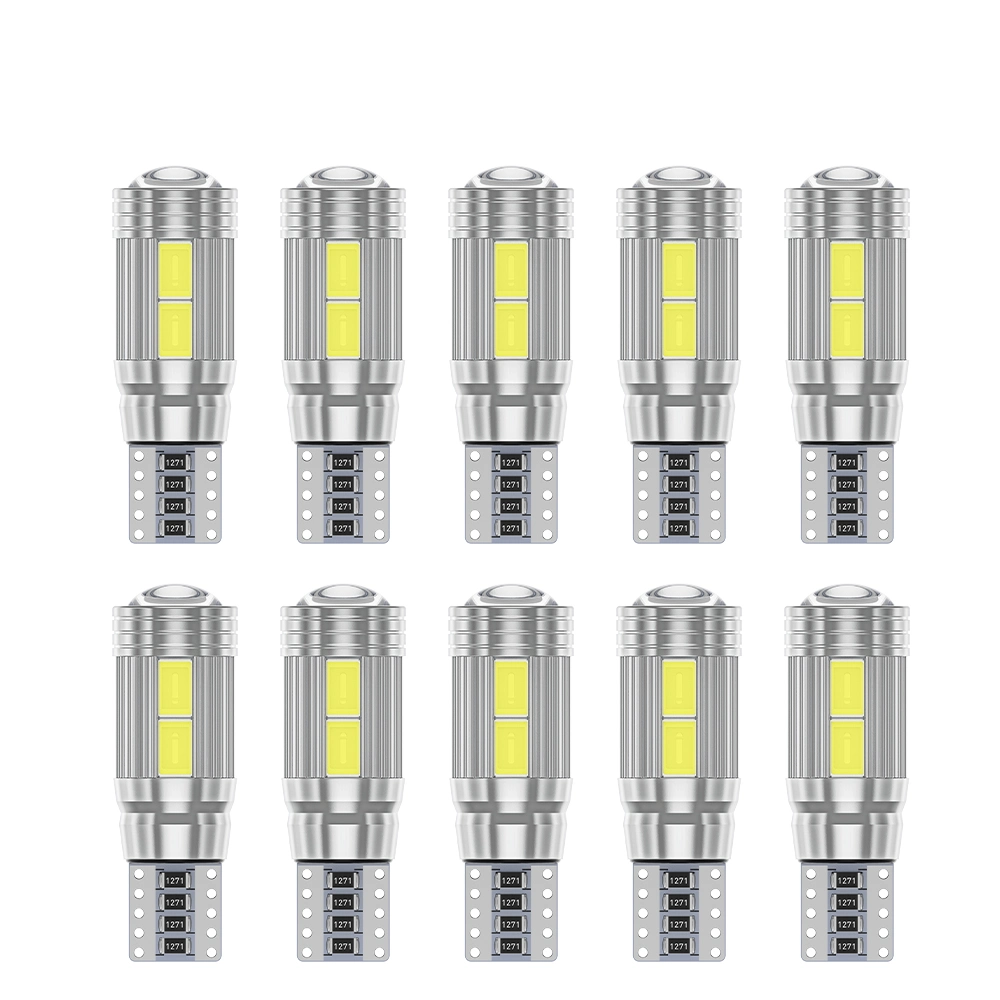 Haizg LED T10 10SMD 5630 Ampoule LED de voiture W5w Canbus Lumière intérieure LED auto