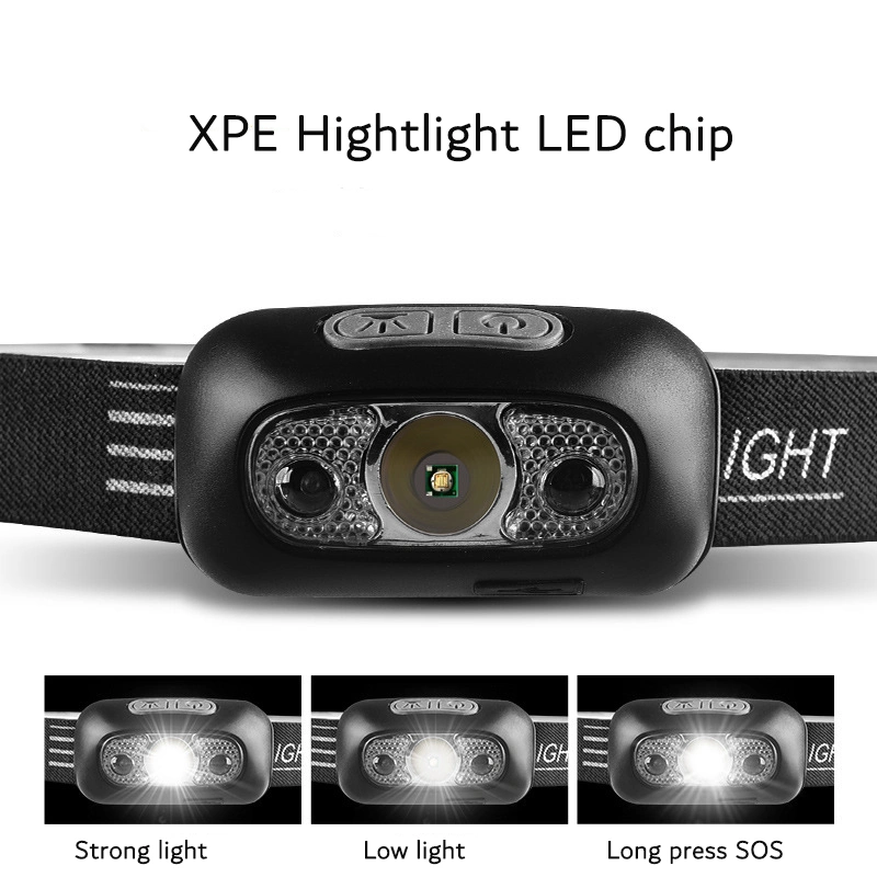 500mAh Rechargeable Battery XPE Portable Waterproof Ipx4 LED Head Lamp Mini Headlight