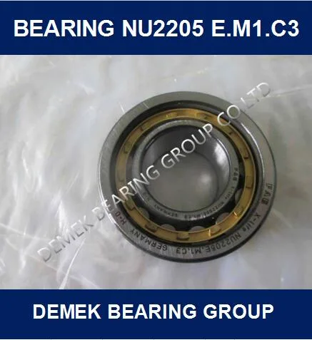 Cylindrical Roller Bearing Nu2205 E. M1. C3 Brass Cage