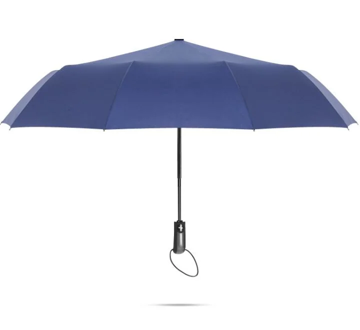 Full Automatic Ten Stick Double Tri-Folded Business Umbrella