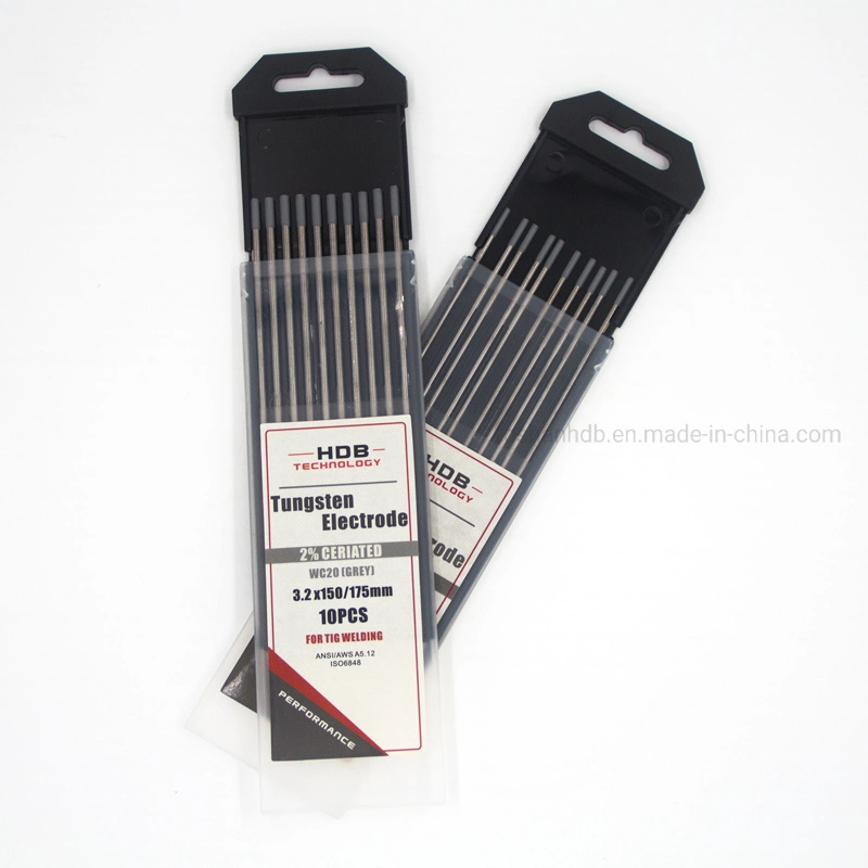 Wc20 10-Pack 2% Grey Cerium Oxide Tungsten Electrode for TIG Welding Machine DC