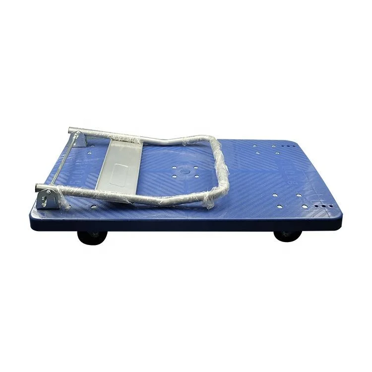 Wbd Blue 200/400/500 kg de carga plegable de plástico de la mano Carrito con ruedas de PVC