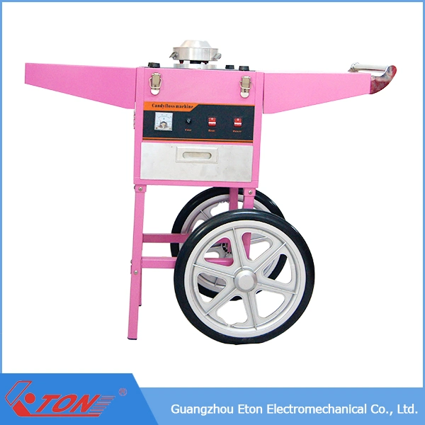 ETL&amp;CE Electric Cotton Candy Floss Machine with Cart (ماكينة قطع القطن الكهربائية مع سلة التسوق