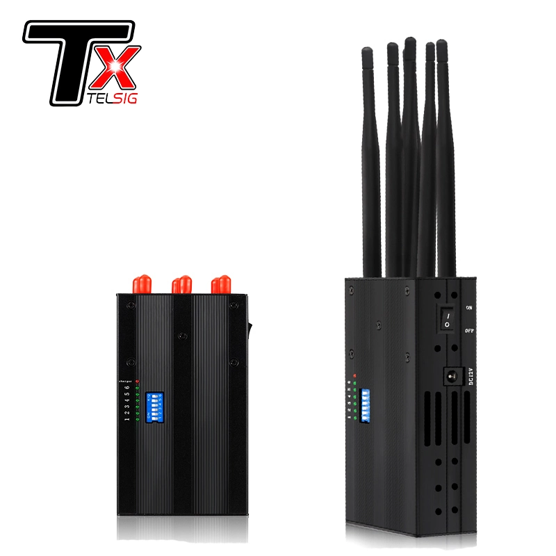 Portable 6 Antenna Portable GPS Jamming Cell Phone Mobile Signal Jammer Locations