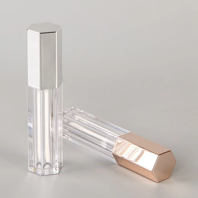 Hight Quality Color DIY Cosmetic Clear Lipgloss Tubes Screen Printing PP Square Light Lipgloss Tubes