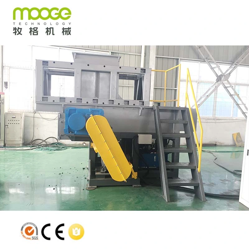 Single shaft plastic pallet/wood/pipe shredder machine