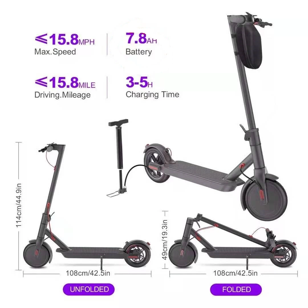 OEM 8inch Fast Folded 36V Brushless Adult Electric Mobility Scooter