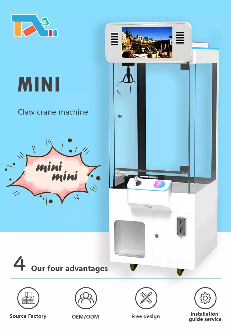 Coin Operated Mini Toy Claw Crane Machine Arcade Games Machines for Sale