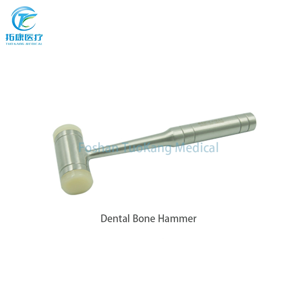 Dental Hammer Tooth Extraction Tool with Double-Ended Stainless Steel Rubber Handle