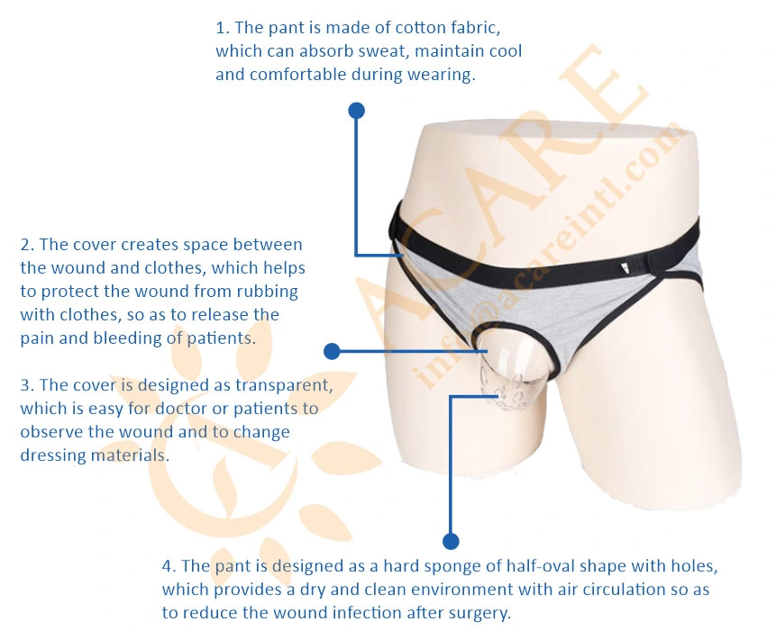 Vêtements de dessous de circoncision (vêtements de dessous de réadaptation postopératoire) produits de soins de l'estomac