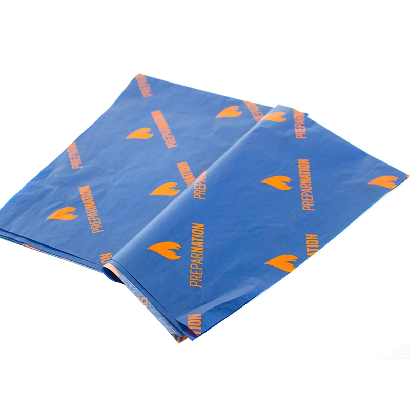 Customized Two-Tone Garment Blue Gold Wrapping Tissue Paper for Packaging