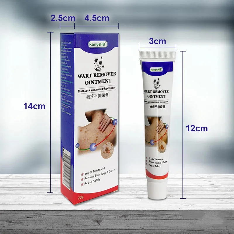 Amazon Hot Selling New Arrival Natural Herbal Extract Plaster Wart Removal Cream 20g Corn Wart Skin Tag Remover Ointment