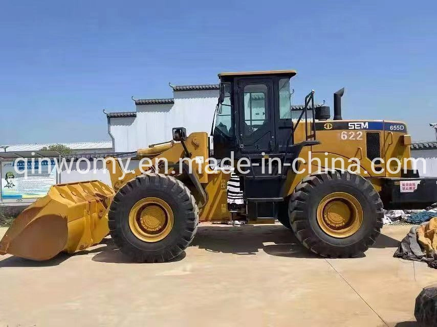 Used Heavy Construction Machine Sem 655D Front Wheel Loader 3m3 5ton