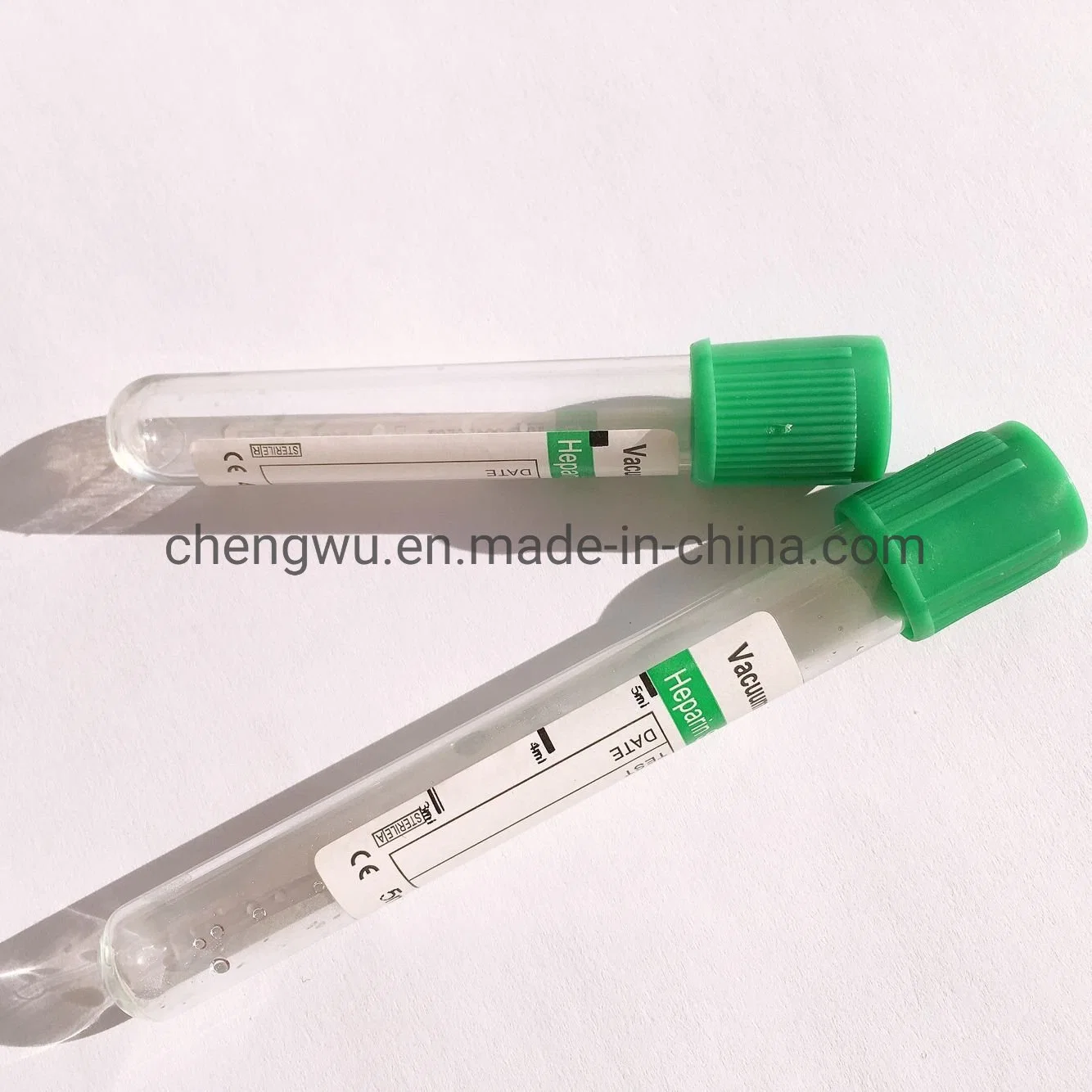 Medical Green vacuum Micro Blood Collection Lithium Sodium Heparin Tube