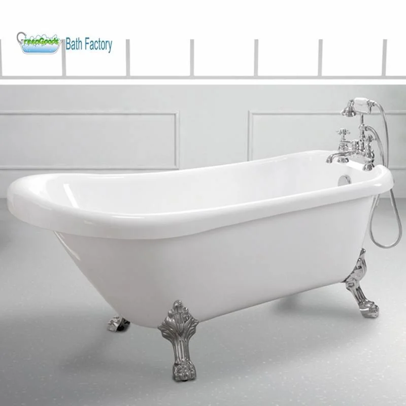 CE Custom Size Fiberglass Adult Bath Tub Antique Freestanding Clawfoot Bathtubs