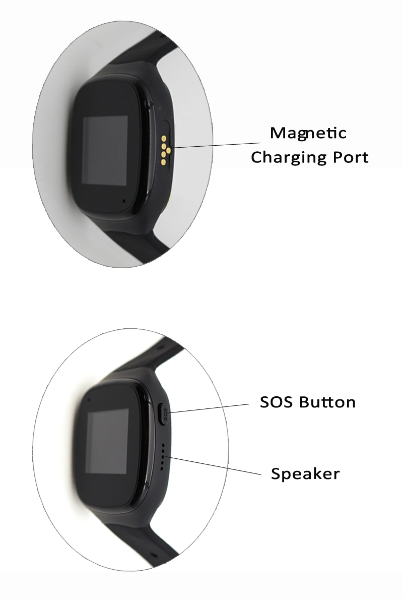 Geo-Fencing Alarm with Tracking Software 4G Smart GPS Watches for Old People