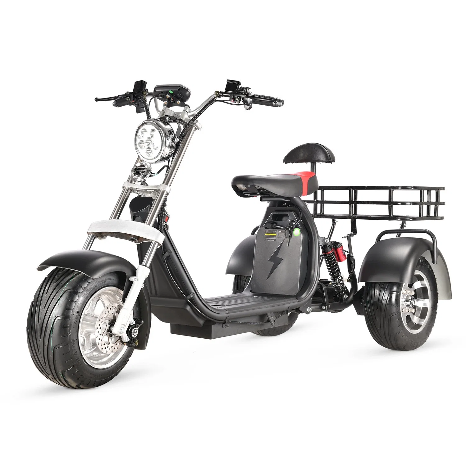 Trike eléctrico neumático Fat 3 Rueda triciclo eléctrico de tres ruedas bicicleta eléctrica de carga de adultos
