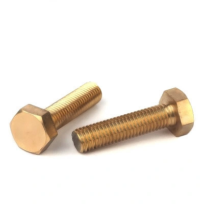 DIN933 Brass Full Thread Hexagon Head Bolt M6*20