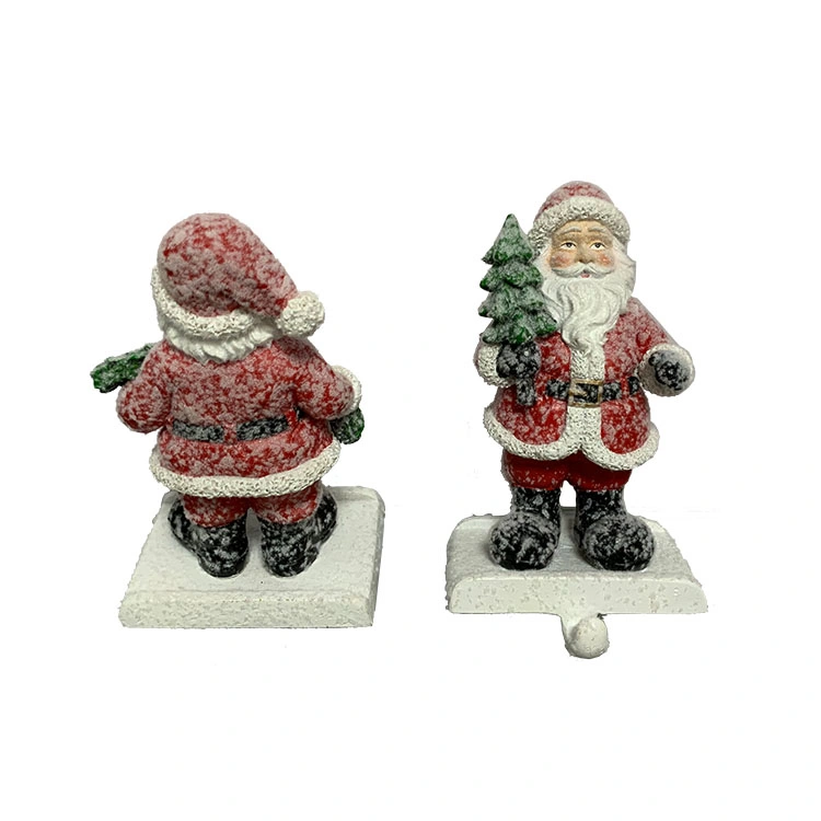 Seasonal Xmas Decor Christmas Polyresin Handmade Santa Claus Stockings & Holders Stand