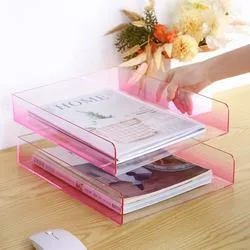 PS Document A4 File Storage Holder Clear Plastic Office File Storage Organizer