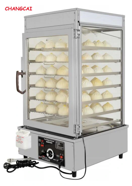 SGM-6i fábrica de tiendas de conveniencia comercial 6 Cajones Dim Sum Food Vaporera Panel eléctrico 4 Puerta de vidrio Industrial Alimentos de Alta capacidad Industria China Precio de fábrica