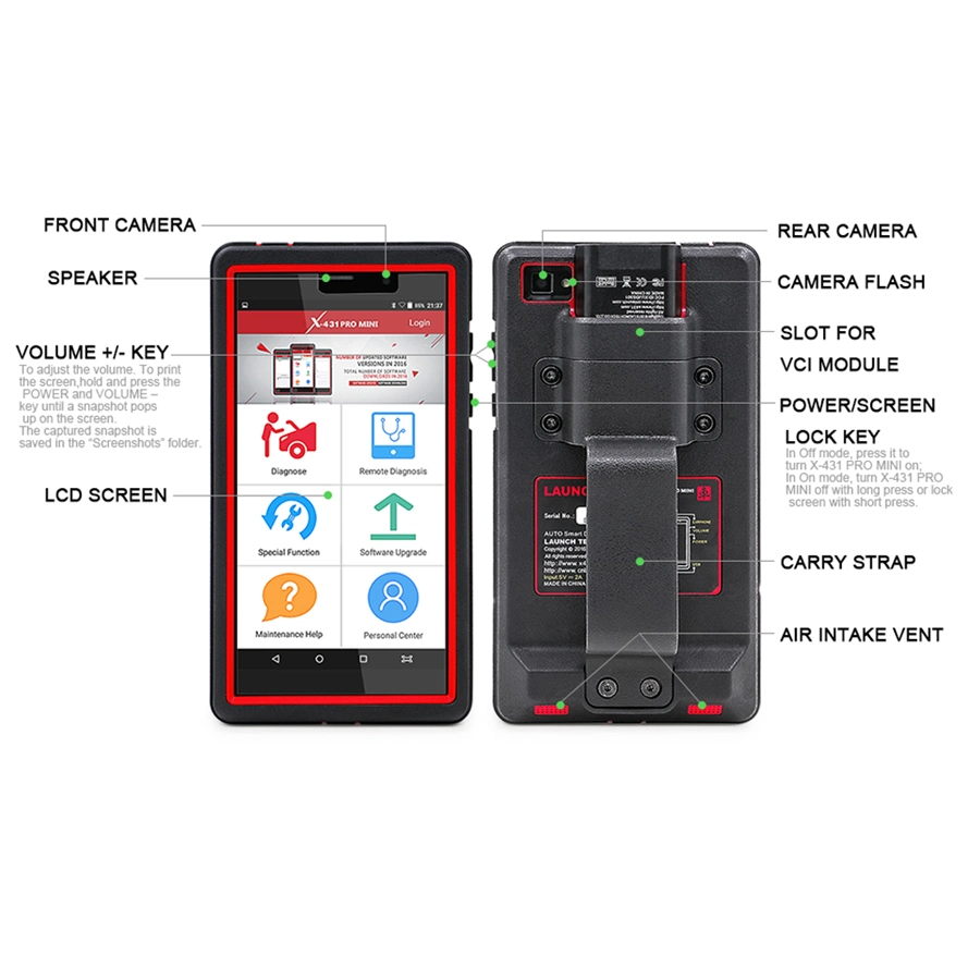 Lanzar Pro Mini Coches 100% Original X-431scanner Pro Mini herramienta de diagnóstico OBD Scanner para Multi idioma