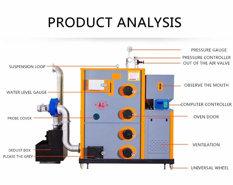 Wood Fire for Home Sauna with Energy-Saving System Wood Biomass Boiler Automatic Intelligent Feeding Biomass Shaped Particle