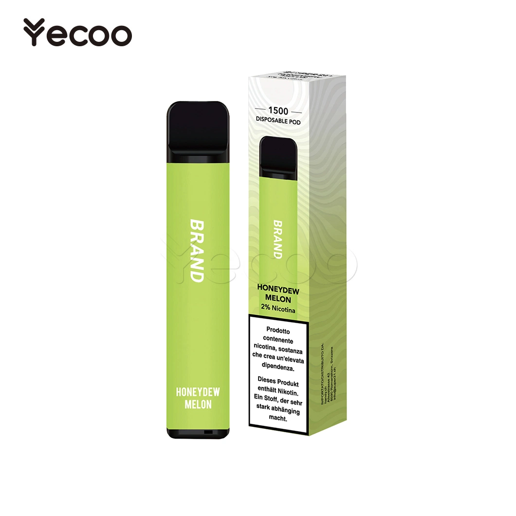 Yecoo Mini Electric Cigarette Wholesaler Electronic Cigarette for Smoking China S2 19 1500-2500 Puffs Disposable Smoke Electric Cigarette