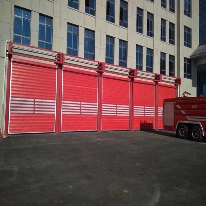 Espiral automático de alta velocidad de laminación de aluminio puertas para el departamento de bomberos