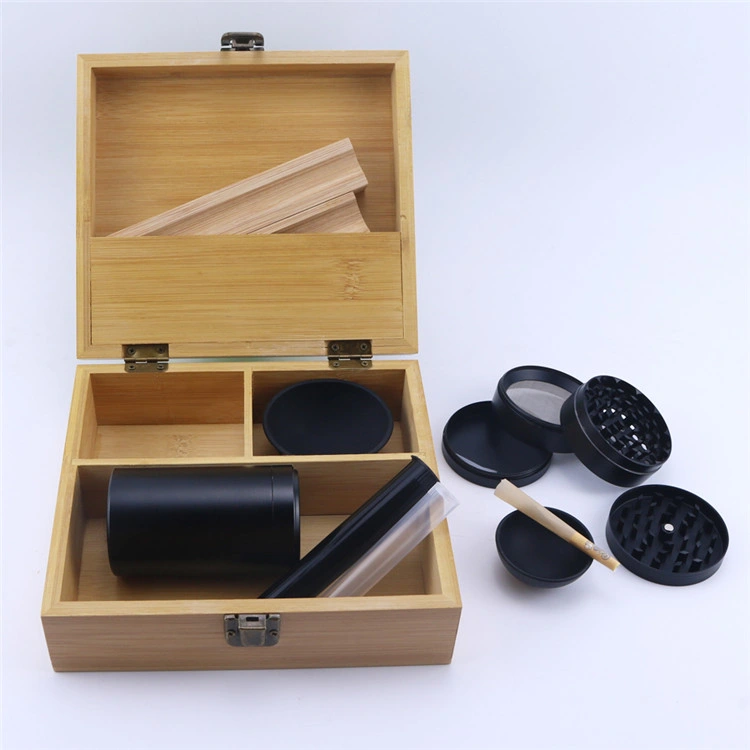 Smoker Custom Tobacco Smokeshop Wooden Box Rolling Paper Smoking Kits Hookahs Accessories