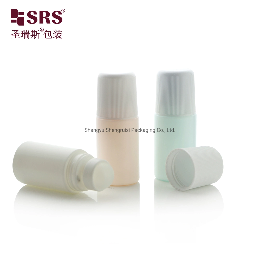 RPPC-60ML White Deodorant Roller Bottle with White Ribbed Surface Cap For Disinfectant Use China Supplier