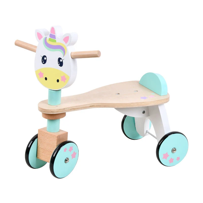 Wooden Ride on Bike Animal Pulling Children Cars Toys