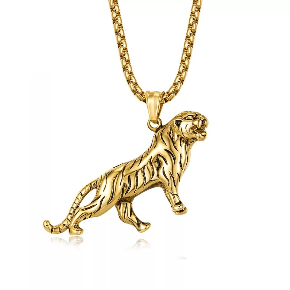 Fashion Hip-Hop Leopard Pendant Necklace Accessory