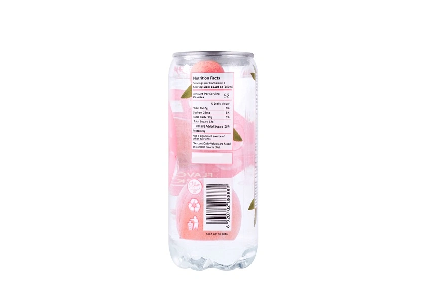 330ml Can White Fruit Sparkling Carbonated Drinks Manufacturer, Soda Beverage