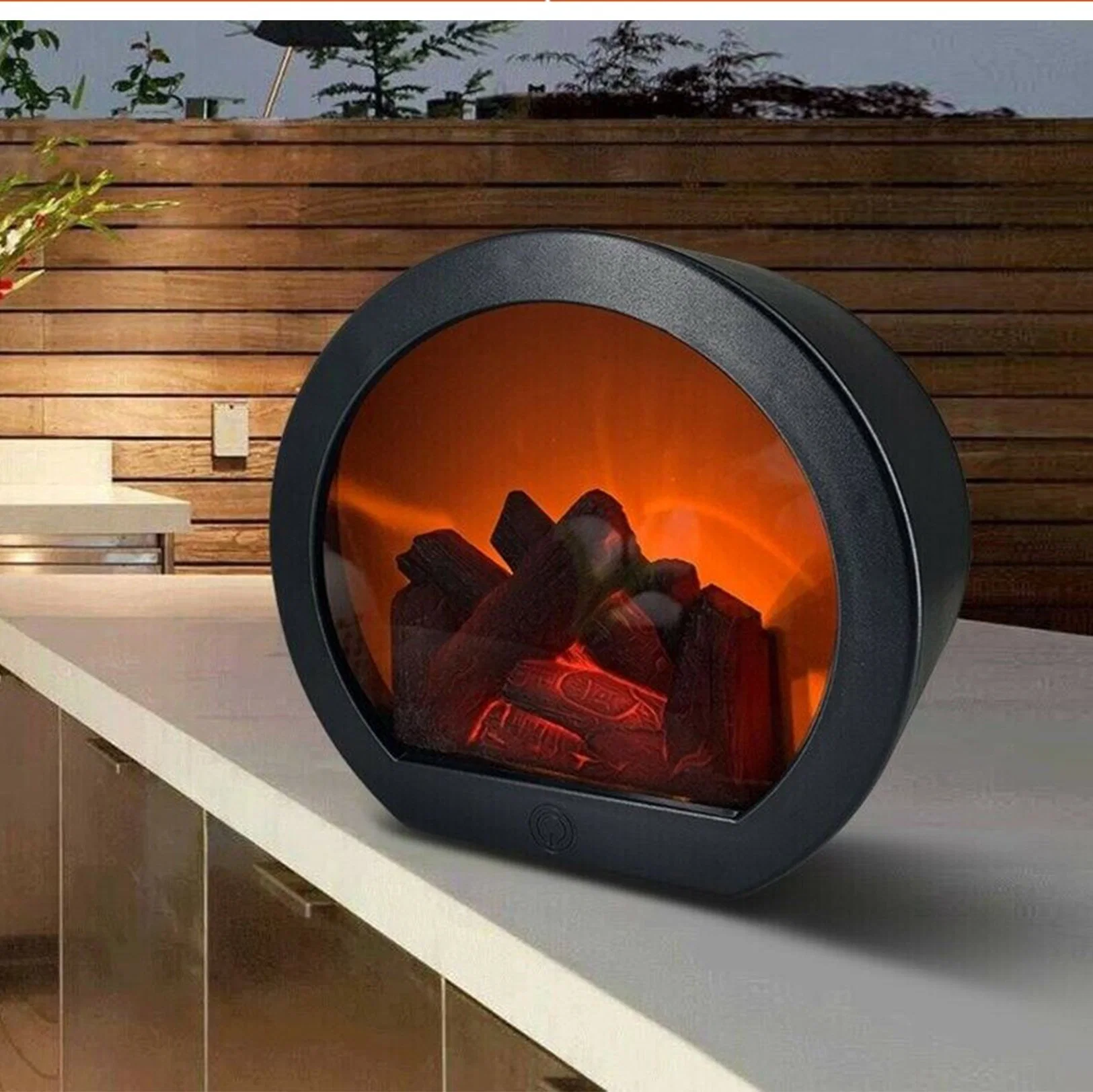 New Fireplace Firewood Simulation Home Decoration Desktop Night Light Lamp