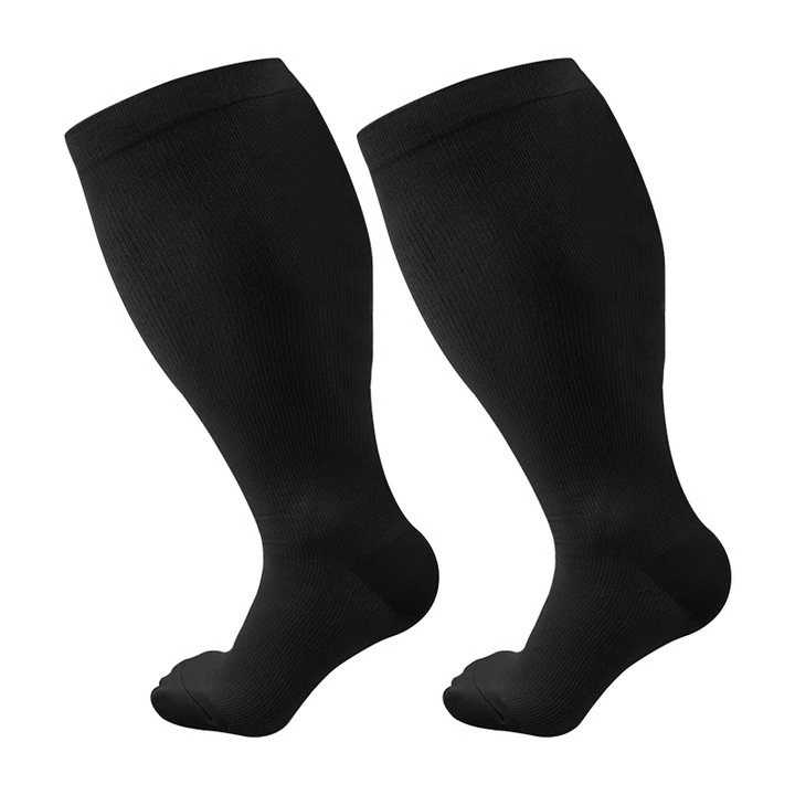 Custom Loose Solid Color Diabetic Socks Non Skid Knee Compression Socks for Women and Men