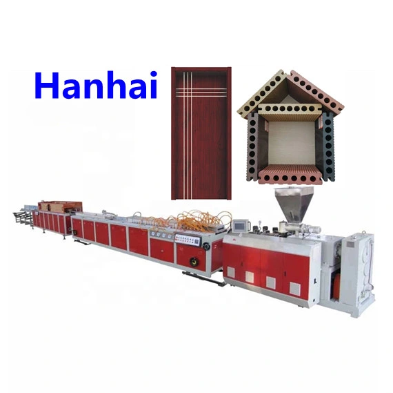 Wooden Plastic PVC WPC Waterproofing Membrane Cable Trunking Decking Edge Banding Conical Twin Screw Extruder Making Machine