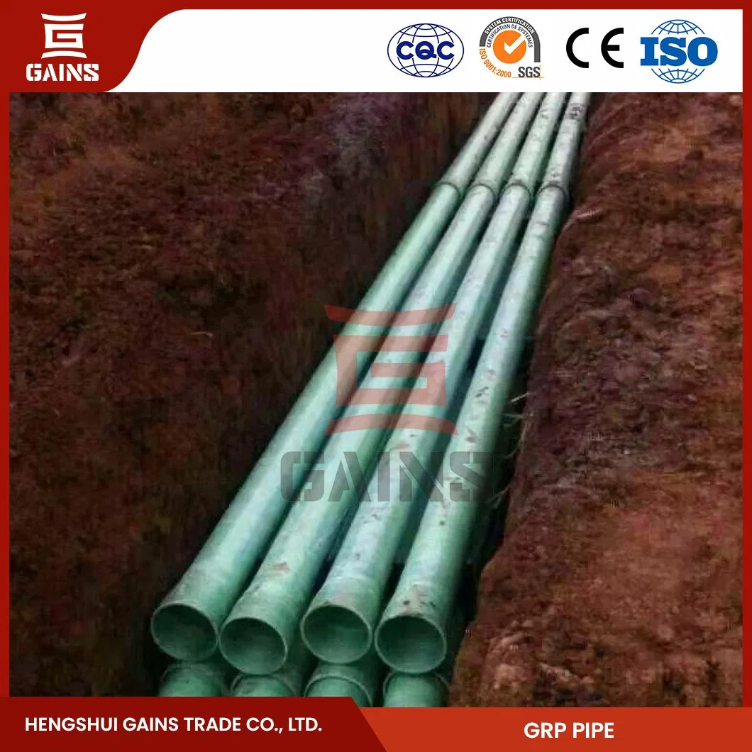 Gains GRP Pipes Fiberglass Factory FRP Sewerage Pipe China FRP Chemical Resistant Pipe