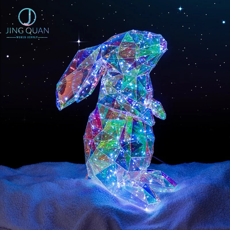 Grand festival de lumière LED Lop Décoration de Noël Pâques Ornements Art Motif de couleur de l'éclairage 2023 Idées Cadeaux