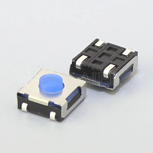 IP67 Metal 4 Pin 6X6 SMT Soft Rubber Tactile Switch