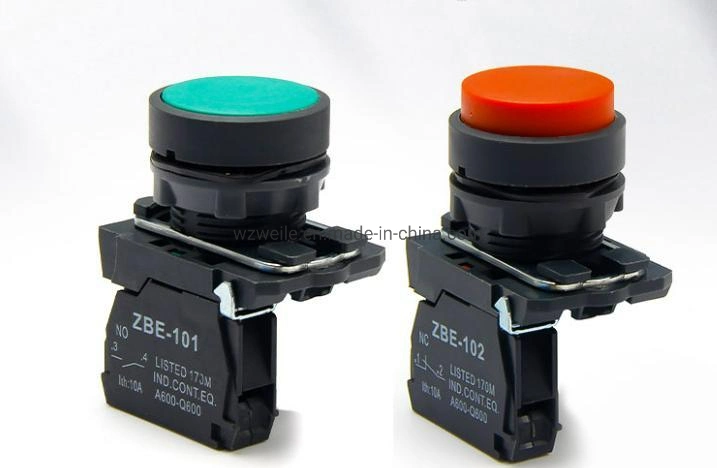 Interruptor de botón pulsador, botón Lay5-al21, botón XB5, botón 22mm de plástico interruptor de botón plano de arranque, interruptor Easypress, interruptor de control Quickstart