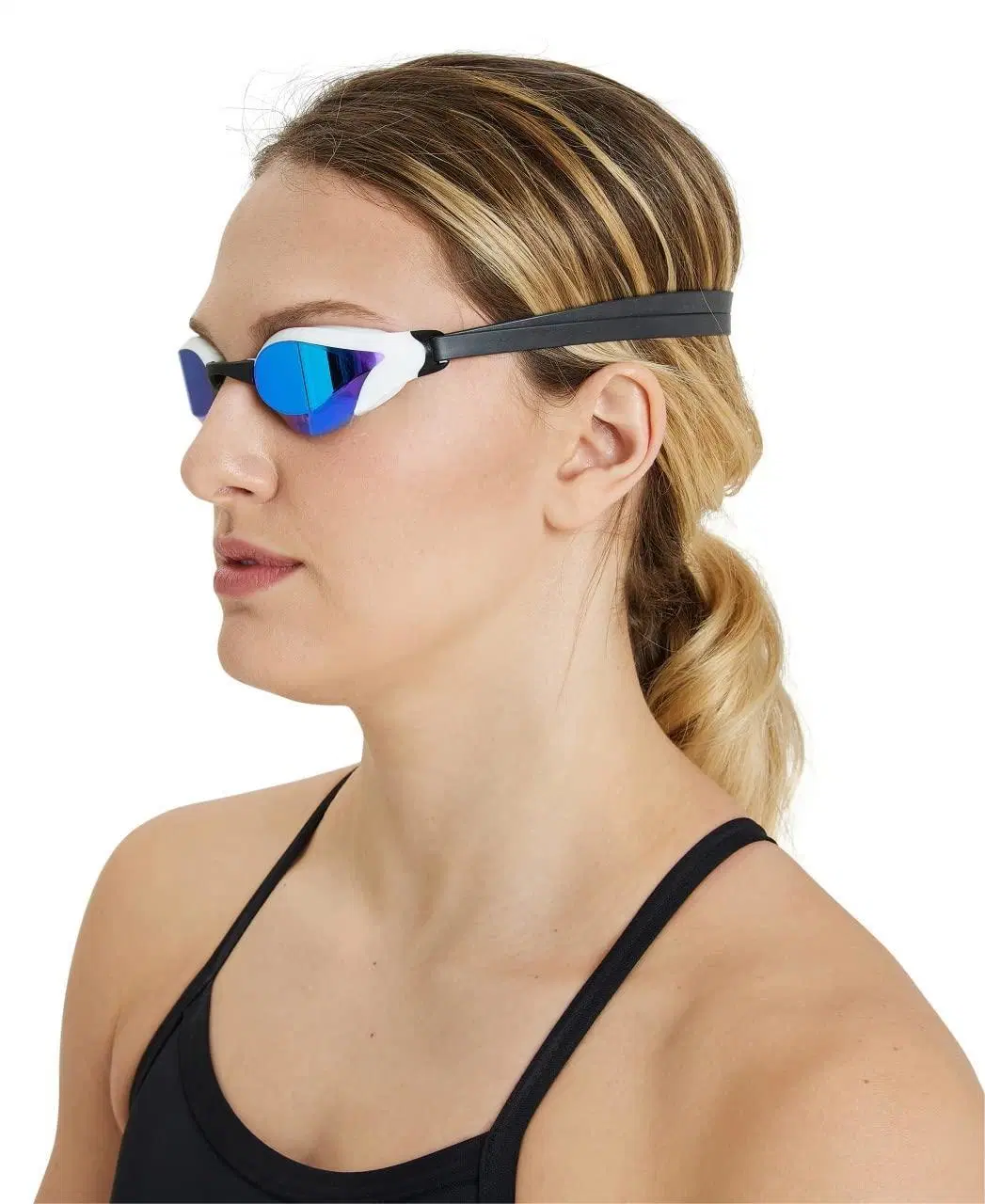 Polycarbonate Mirror Lens Unisex Core Swipe Anti-Fog Racing Swim Goggles.