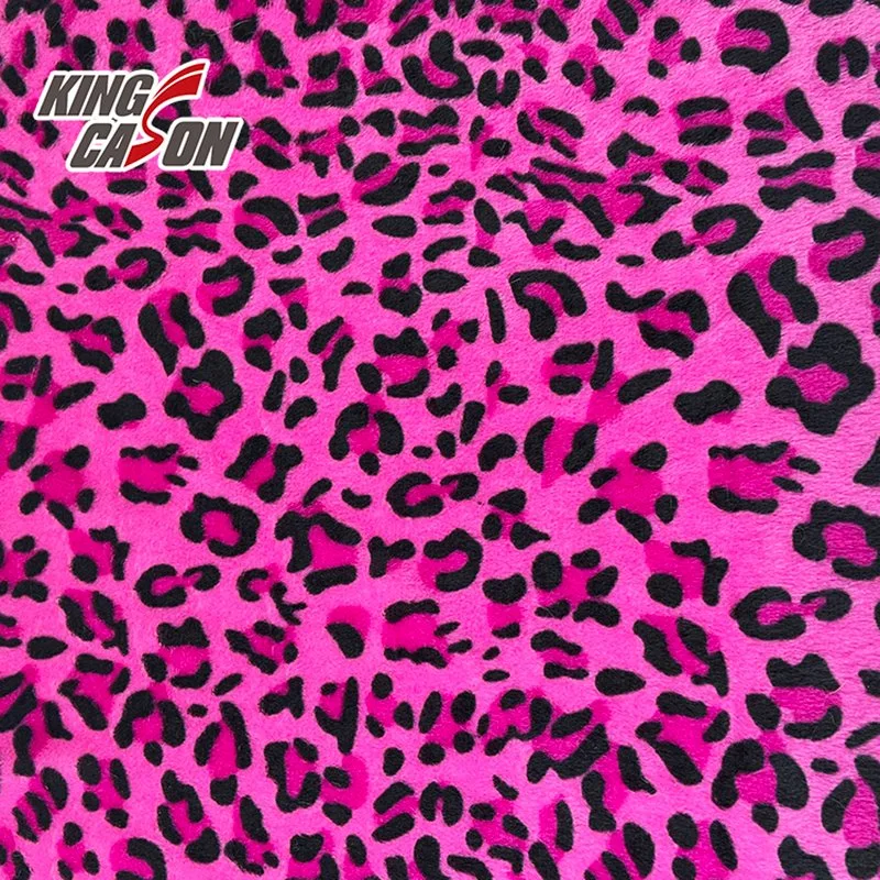 Kingcason 100% Poly Leopard Short Hair Napped Fleece Fabric for Plush Toys