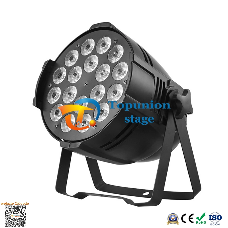 Professional LED PAR Lights 18X8w 4in1 Full Color Large Plastic Shell DJ RGBW+UV Stage Show