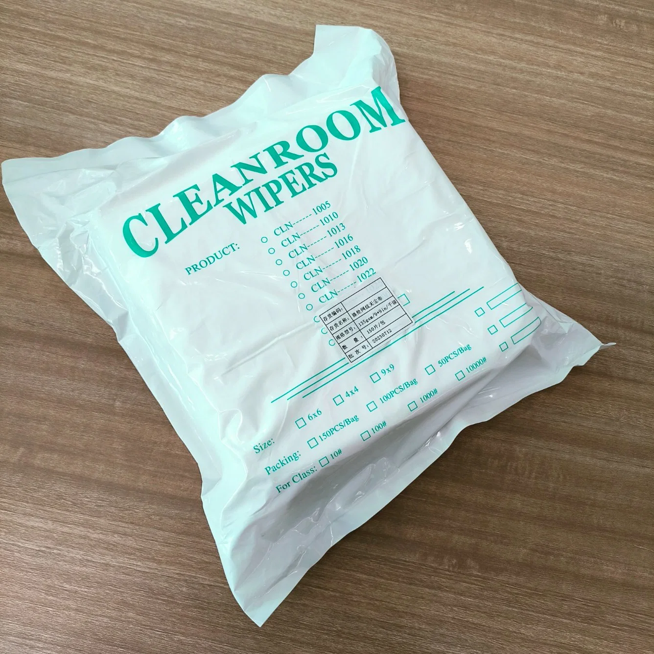 100% Polyester Reticulate Vacuum Packaging Pattern Dust-Free Wiper for Cleanroom