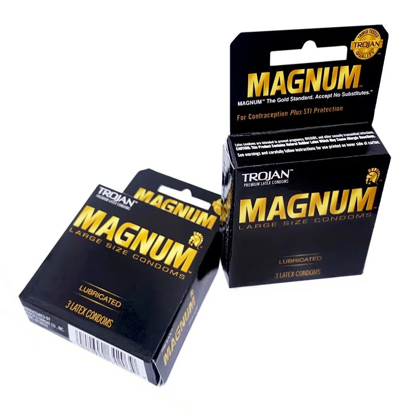 Comercio al por mayor Trojan Magnum condones lubricados, 12 mayor que el estándar de recuento de los condones de látex - para mayor comodidad, el 100% Original