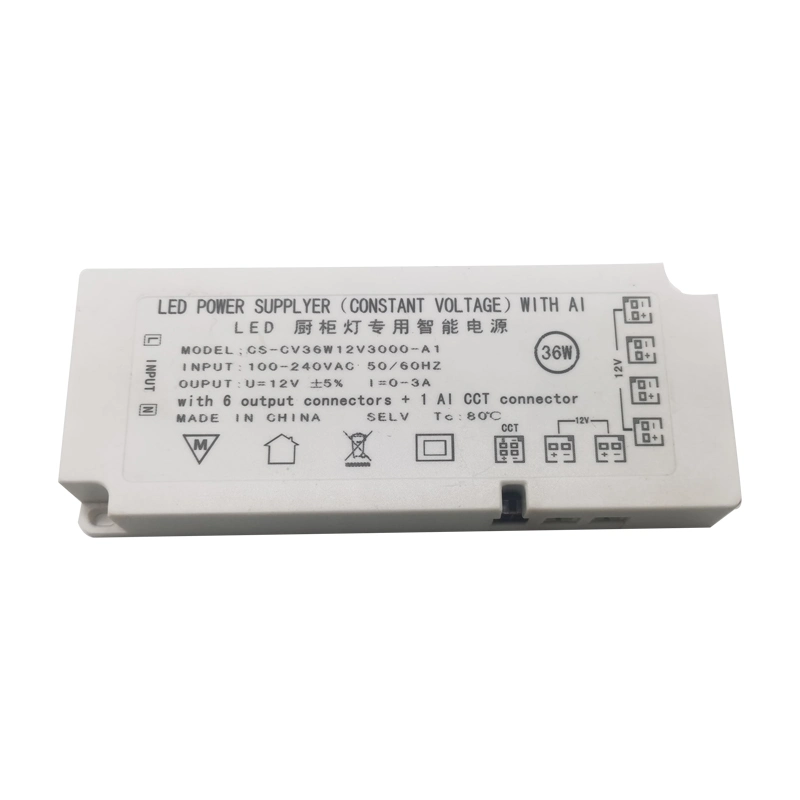 LED de 12 V 3A 36W el controlador de plástico de modo de conmutación de AC/DC Alimentación LED CONTROLADOR DE LED