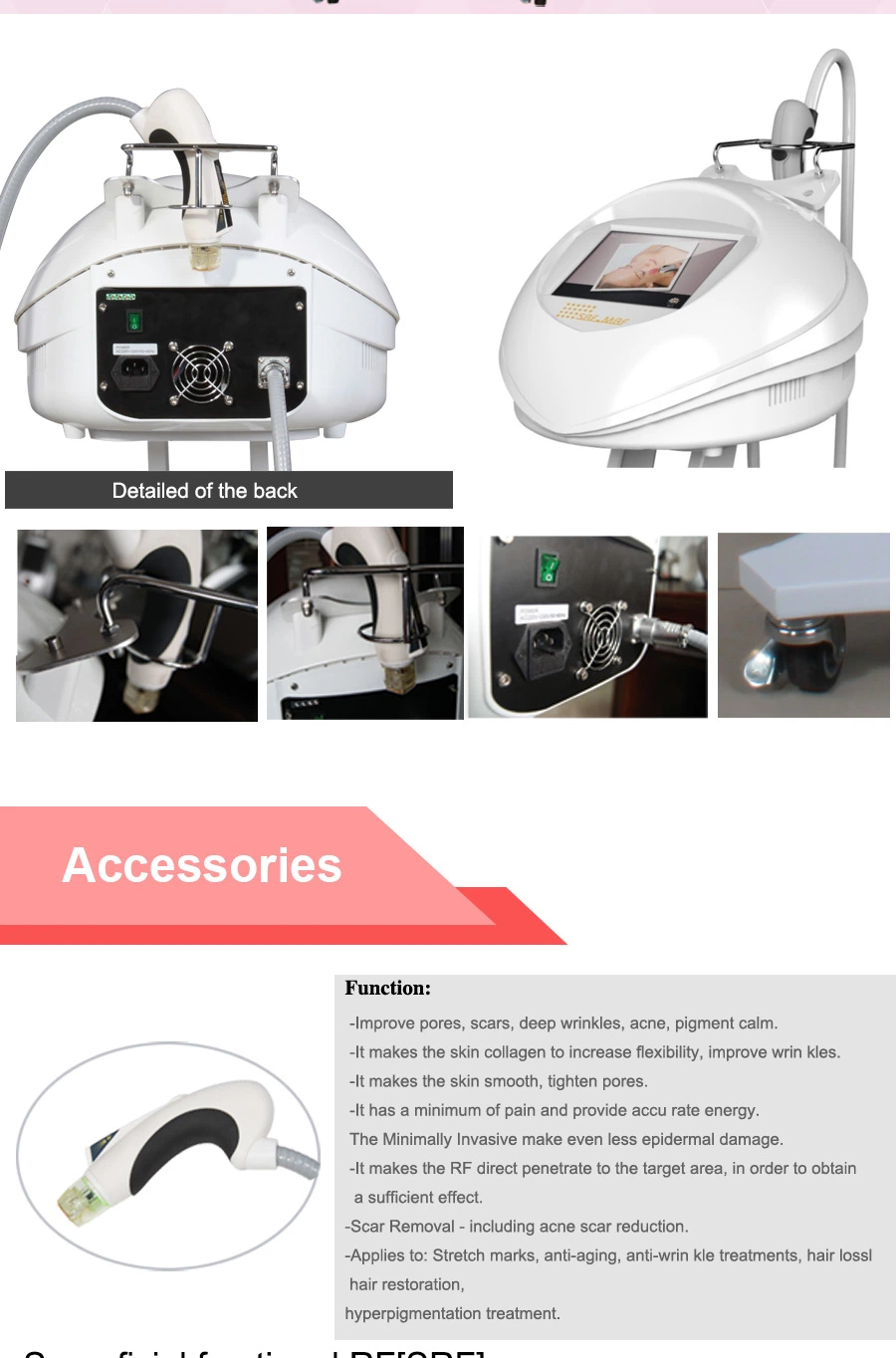 Best Fractional RF System Skin Care Beauty Equipment for Sale with Ex-Factory Price (MR20-1SP)