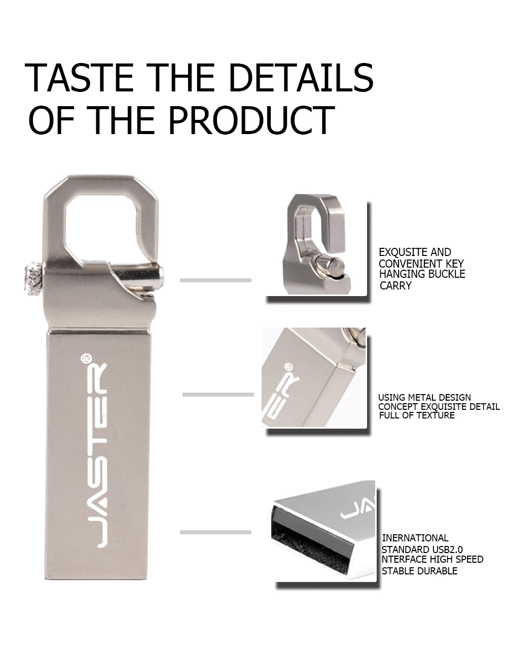 Últimas rápida velocidad mínima de una unidad flash USB 1GB 2GB 4GB 8GB 16GB 32 GB de 64GB 128 GB USB 2.0 de metal 3.0 La memoria de disco Flash